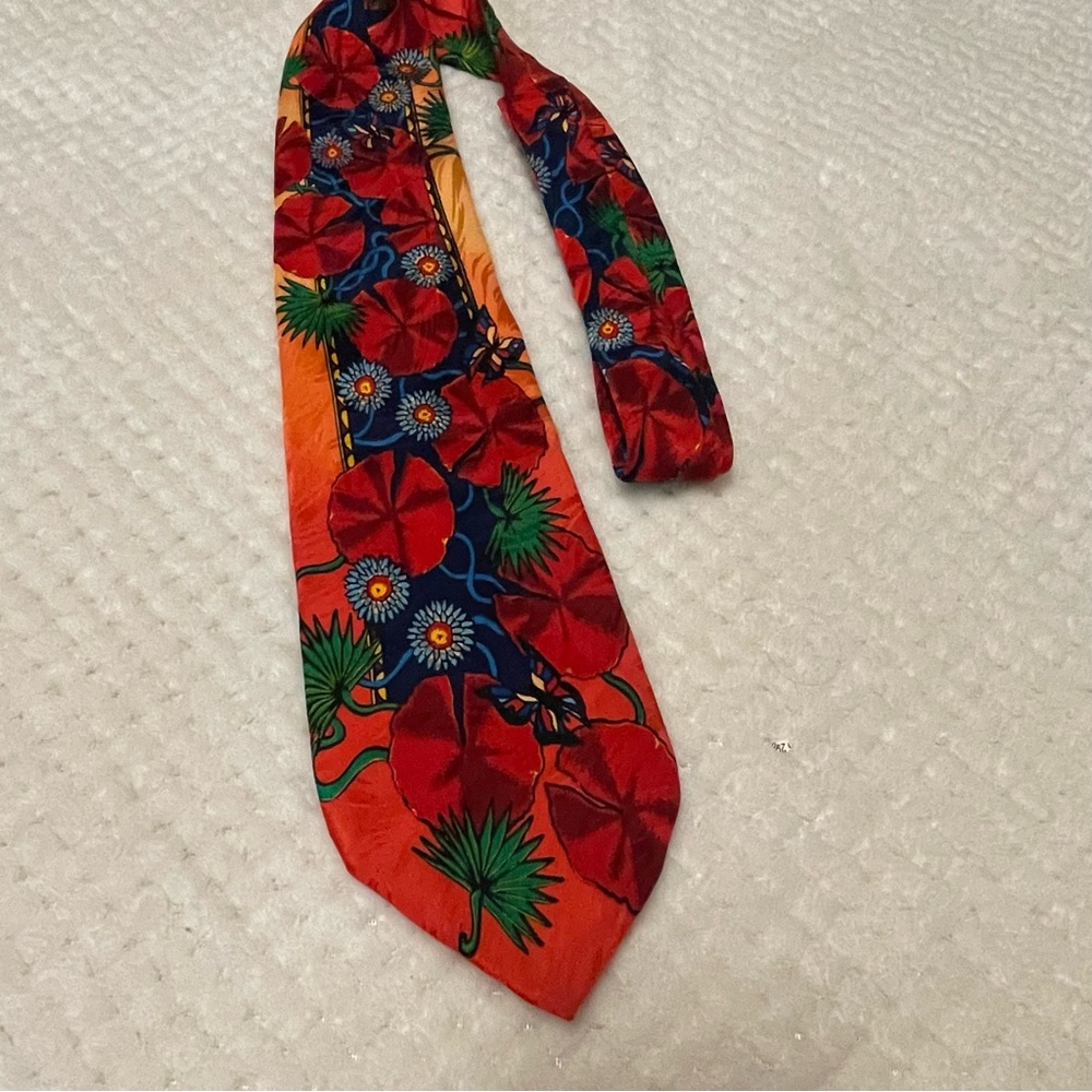 Vintage Rush Limbaugh Tie vintage no boundaries collection colorful flowers